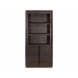 Scranton & Co Executive Wood Bookcase with Doors in Dark Chocolate Finish