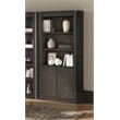 Scranton & Co Executive Wood Bookcase with Doors in Dark Chocolate Finish