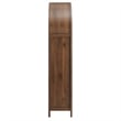 Scranton & Co 79-In Tall Rattan Arched Storage Cabinet in Walnut Finish