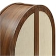 Scranton & Co 79-In Tall Rattan Arched Storage Cabinet in Walnut Finish