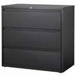 Scranton & Co 42 in Wide 3 Drawer Lateral File Cabinet in Black Metal