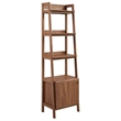 Scranton & Co Wood Bookshelf with Concealed Storage Walnut 71