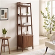 Scranton & Co Wood Bookshelf with Concealed Storage Walnut 71