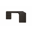 Scranton & Co Pedestal L Desk in Wood with Dark Chocolate Finish