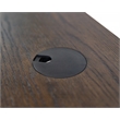 Scranton & Co Pedestal L Desk in Wood with Dark Chocolate Finish