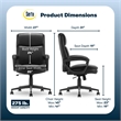 Scranton & Co Comfort Ergo Executive Office Chair Black Bonded Leather