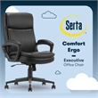 Scranton & Co Comfort Ergo Executive Office Chair Black Bonded Leather