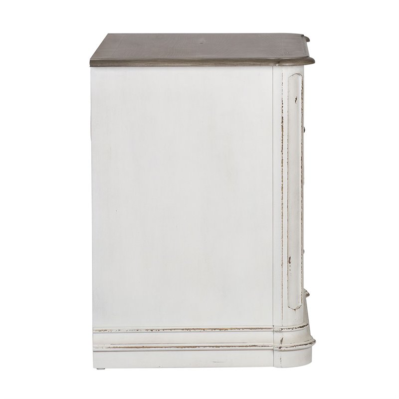 Scranton & Co White Jr Executive Media Lateral File with Canted Corners
