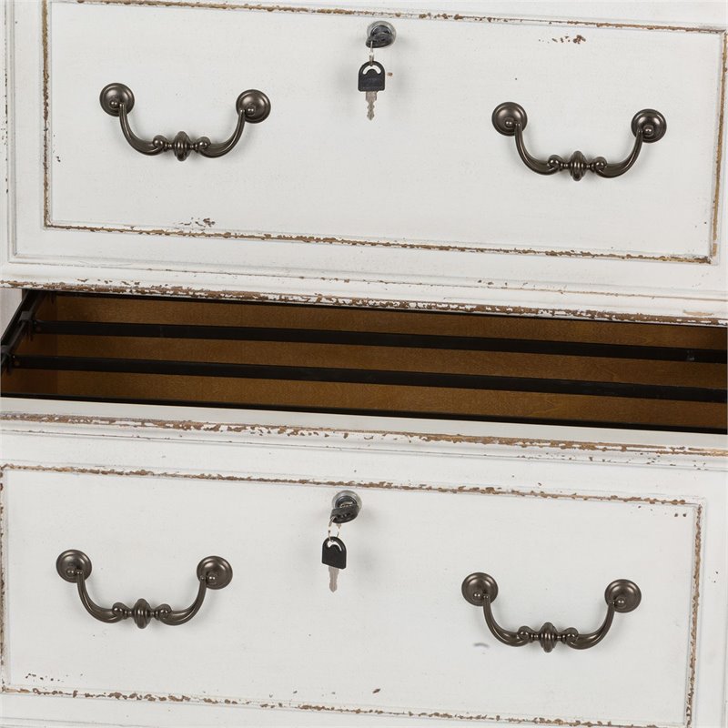 Scranton & Co White Jr Executive Media Lateral File with Canted Corners