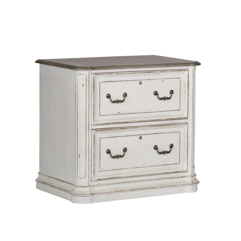 Scranton & Co White Jr Executive Media Lateral File with Canted Corners