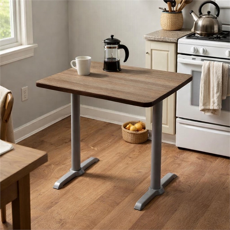 Scranton & Co Mode Teak Bistro Height Conference Table 30 x 48 in