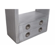 Scranton & Co 2 Drawer Aluminum Bookcase with Exposed Screws Silver
