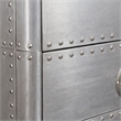 Scranton & Co 2 Drawer Aluminum Bookcase with Exposed Screws Silver