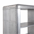 Scranton & Co 2 Drawer Aluminum Bookcase with Exposed Screws Silver