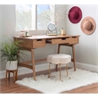 Scranton & Co Desk with 3 Woven Rattan Drawers in Natural Wood