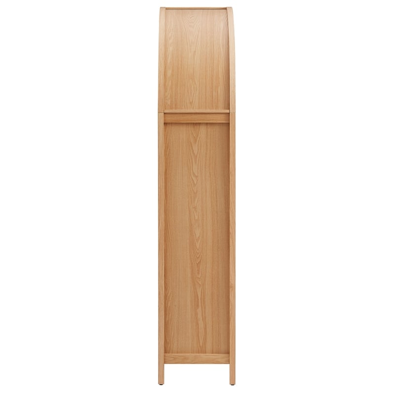 Scranton & Co 79 in Tall Rattan Arched Cabinet with Adjustable Shelves
