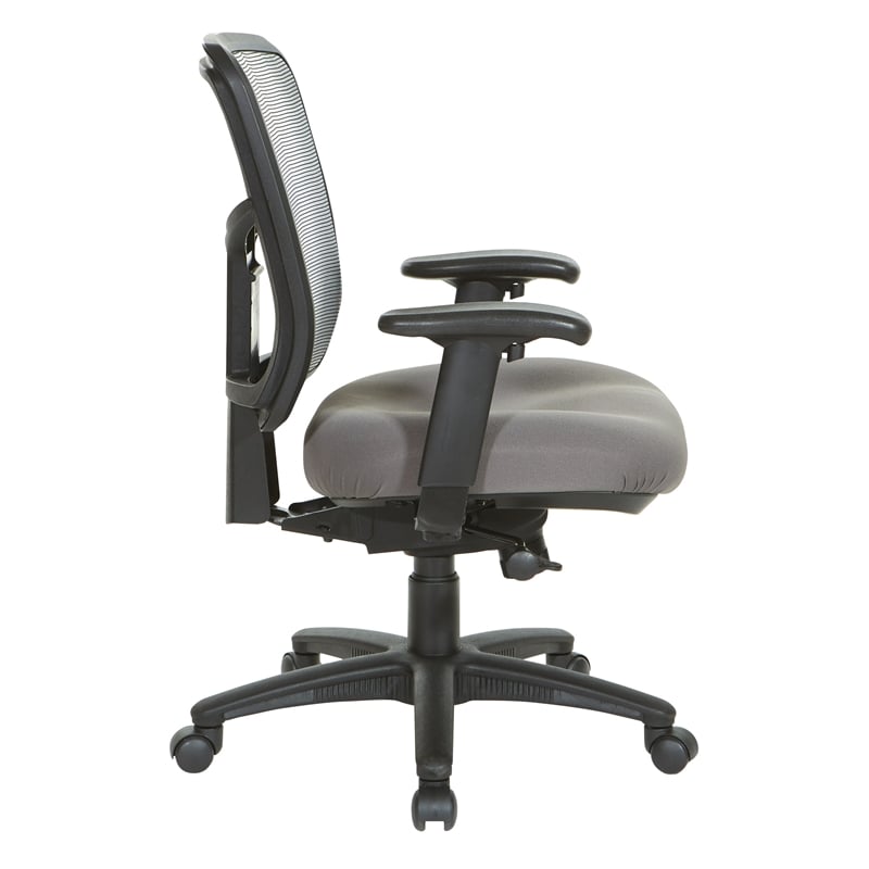 Scranton & Co Gray Mesh Back Chair with Pneumatic Height Adjustment