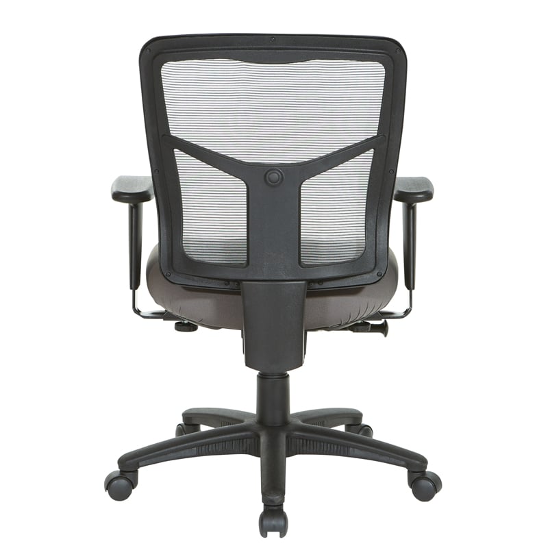 Scranton & Co Gray Mesh Back Chair with Pneumatic Height Adjustment