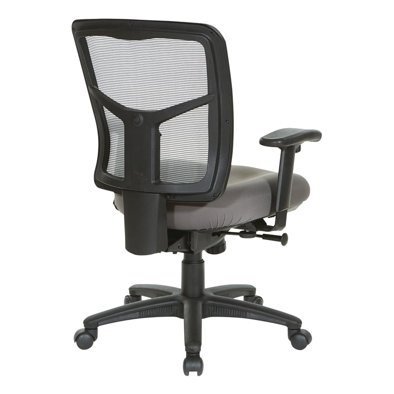 Scranton & Co Gray Mesh Back Chair with Pneumatic Height Adjustment