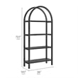Scranton & Co 72 in Large Sculptural Arched Shelf Bookcase in Black