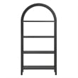 Scranton & Co 72 in Large Sculptural Arched Shelf Bookcase in Black