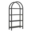 Scranton & Co 72 in Large Sculptural Arched Shelf Bookcase in Black