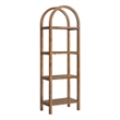Scranton & Co 72 in Narrow Arched Bookcase in Walnut with 4 Shelves