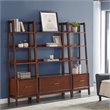 Scranton & Co 3 Piece Wood Etagere Bookcase Set with Shelves in Mahogany