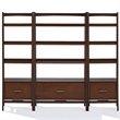 Scranton & Co 3 Piece Wood Etagere Bookcase Set with Shelves in Mahogany