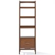 Scranton & Co 3 Piece Wood Etagere Bookcase Set with Shelves in Mahogany