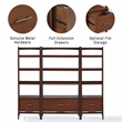 Scranton & Co 3 Piece Wood Etagere Bookcase Set with Shelves in Mahogany