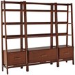 Scranton & Co 3 Piece Wood Etagere Bookcase Set with Shelves in Mahogany
