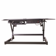 Scranton & Co Height Adjustable Steel Corner Standing Desk Converter in Black
