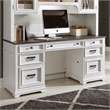 Scranton & Co Credenza in White with Charcoal Pine Top