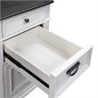 Scranton & Co Credenza in White with Charcoal Pine Top