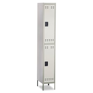 Scranton & Co Steel Double Tier Locker in Gray