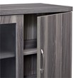 Scranton & Co Low Wall Cabinet in Gray Steel with Adjustable Shelves