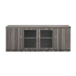 Scranton & Co Low Wall Cabinet in Gray Steel with Adjustable Shelves