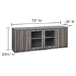 Scranton & Co Low Wall Cabinet in Gray Steel with Adjustable Shelves