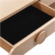 Scranton & Co 2-Drawer Ash Veneer Vanity Desk with Mirror Natural Finish