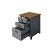 Scranton & Co 3-Drawer File Cabinet in Blue Wood Fully Assembled