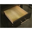 Scranton & Co L-Shaped Lift Top Desk in Umber Brown Finish with Dovetail Drawers