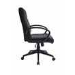 Scranton & Co Ribbed Back CaressoftPlus Vinyl Task Chair in Black