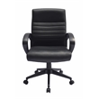Scranton & Co Ribbed Back CaressoftPlus Vinyl Task Chair in Black