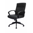 Scranton & Co Ribbed Back CaressoftPlus Vinyl Task Chair in Black