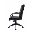 Scranton & Co Ribbed Back CaressoftPlus Vinyl Task Chair in Black