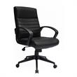 Scranton & Co Ribbed Back CaressoftPlus Vinyl Task Chair in Black