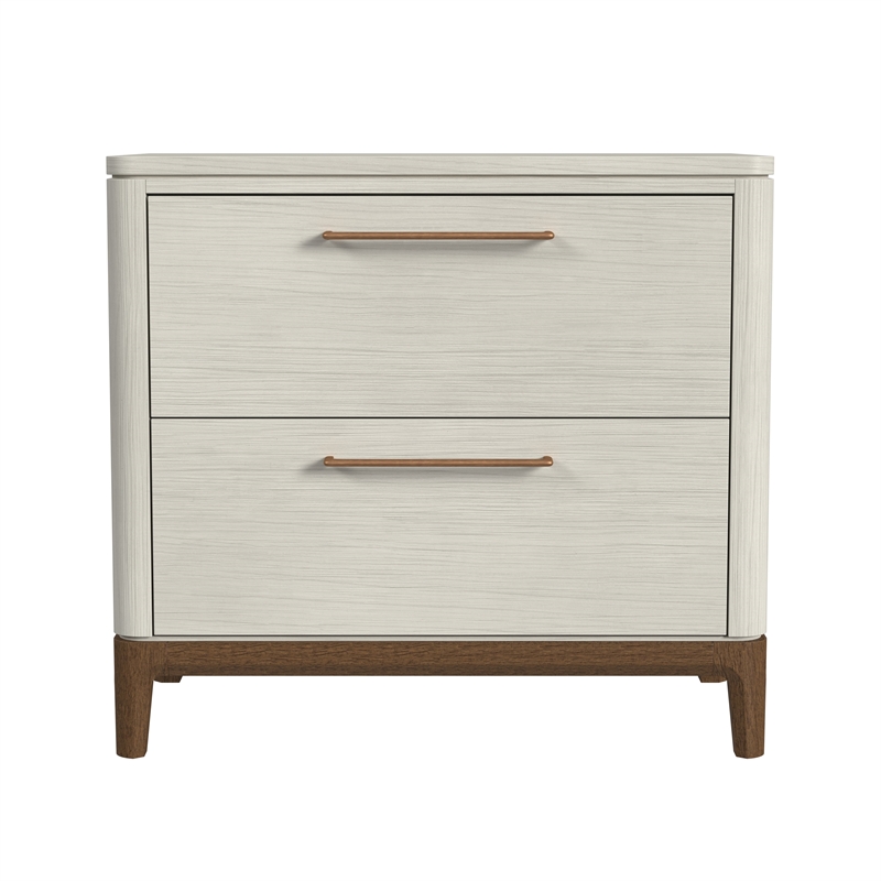 Scranton & Co Laminate Wood Lateral File Cabinet in White Finish