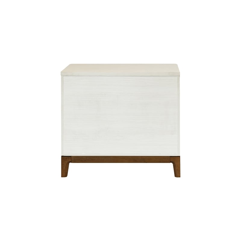 Scranton & Co Laminate Wood Lateral File Cabinet in White Finish
