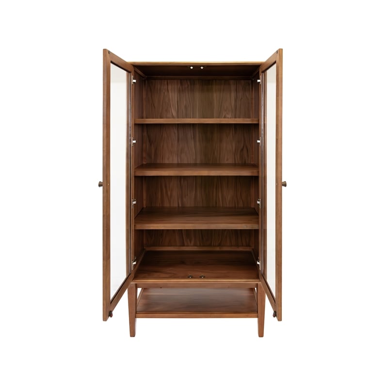 Scranton & Co Mid-Century Wood Dining Cabinet in Walnut Finish